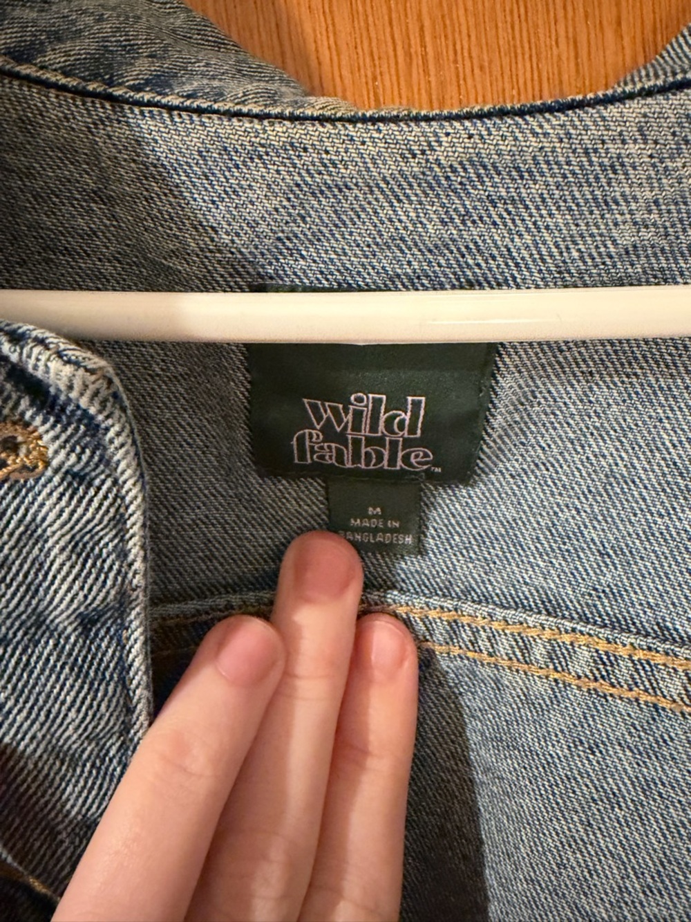 Wild Fable Light Blue Denim Jacket with Contrast Topstitching - Picture 2 of 3
